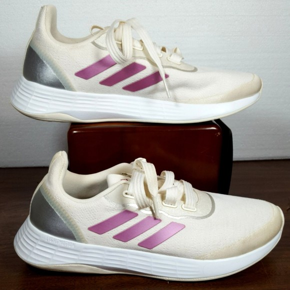 adidas Shoes - Adidas Womens QT Racer FY5679 Off White Running Shoes Sneakers Sz 7 EUC